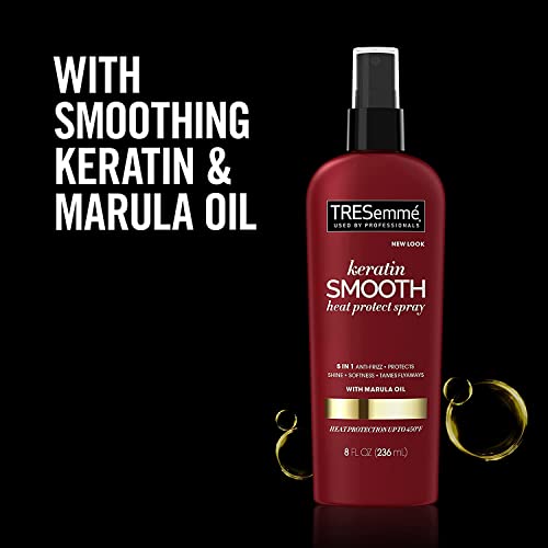 Tresemm? Heat Protect Spray with Marula Oil, Keratin Smooth for 5-in-1 Anti-Frizz Control 8 Oz