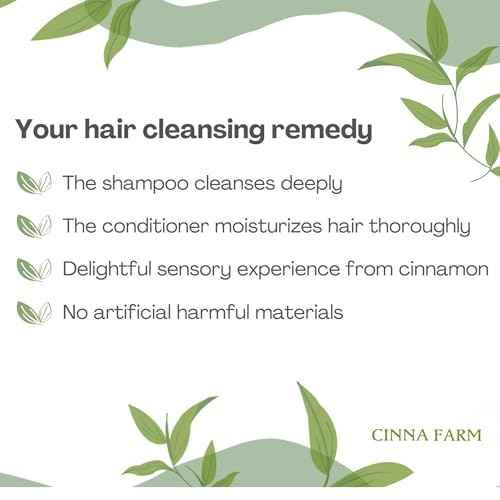 Shampoo, from Cinnamon leaves extraction, Hydrating and soothing, no artificial fragrance, fulfates and silicones free, natural ingredients, color safe
