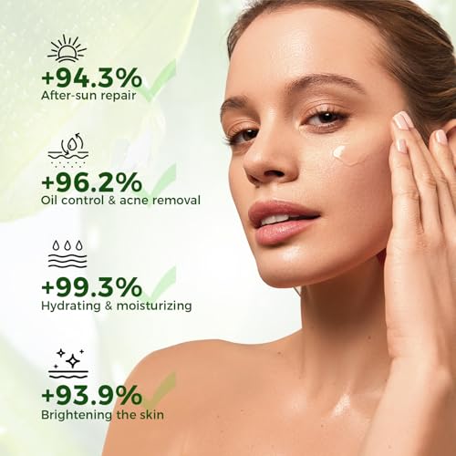 OUKEYA Aloe Vera Gel ? Soothing, Hydrating, and Nourishing for Face & Body 5.07 Fl Oz | 98% Natural Aloe Vera, Pure & Organic for After Sunburn Relief, Skincare & Hair Hydration, Calming Moisturizing