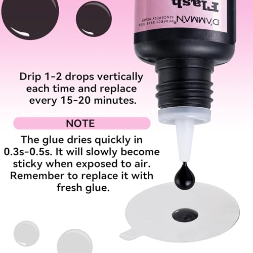 DAMMAN Eyelash Extension Glue 5ml - 0.3-0.5s Fast Dry