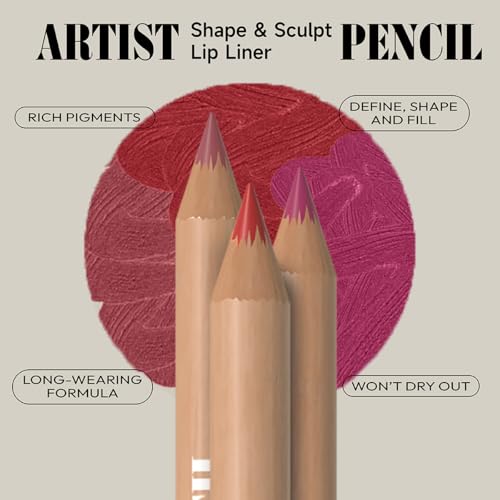 Beauty Glazed 6-Piece Nude Lip Liner Set - Waterproof Matte