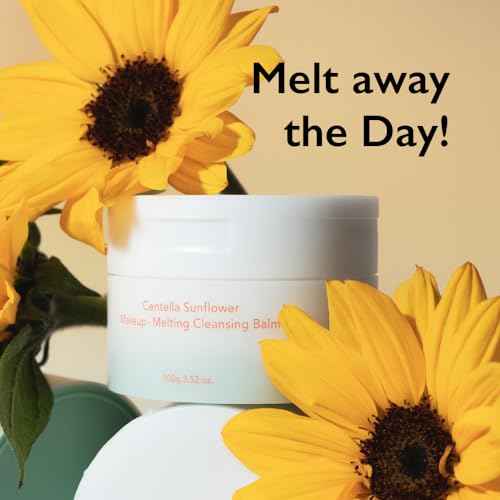 HARUHARU wonder Centella Sunflower Makeup-Melting Cleansing Balm 3.52 oz., Facial Cleanser for Heavy Makeup Removal, Korean Skincare