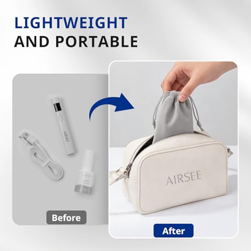 AIRSEE Mini UV Nail Lamp Cordless LED - 20/60s Timer