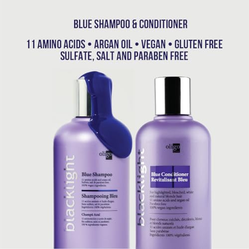 Oligo Professionnel Blue & Purple Shampoo & Conditioner Set, 8.5oz & 4.25oz Pack of 2
