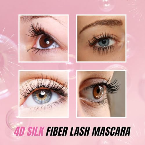 Silk Fiber Mascara 4D - Lengthening & Thickening, 2 Pack