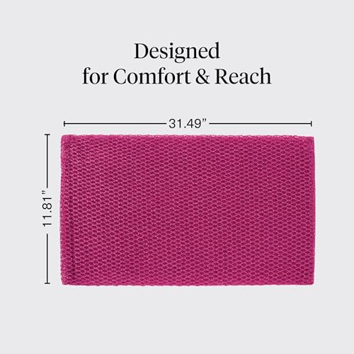 Kitsch African Net Sponge - Exfoliating Body Scrubber, Berry Pink, 3 Pack