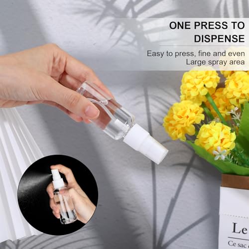 100 Pcs Mini Spray Bottles 1 oz Clear Plastic Fine Mist Spray Bottles with Small Funnels Empty Plastic Bottles Travel Bottle for Essential Oils Travel Perfumes