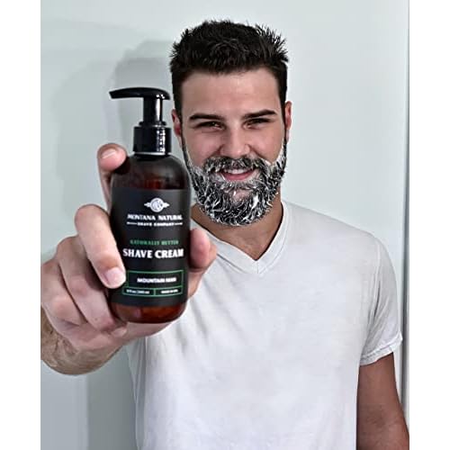 MNSC Unscented Naturally Better Pump Shave Cream - Smooth, Hypoallergenic, All-Natural, & Handcrafted in USA