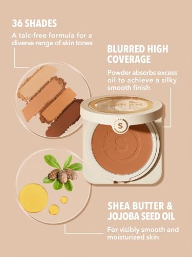 SHEGLAM Full Coverage Powder Foundation - Talc-Free, Oil-Control