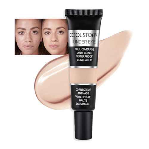 Kaely Under Eye Concealer for Older Women, Color Correcting Full Coverage Concealer for Dark Circles, Puffiness, Redness, Corrector de ojeras, Waterproof Anti Aging, Natural Matte Finish, Medium