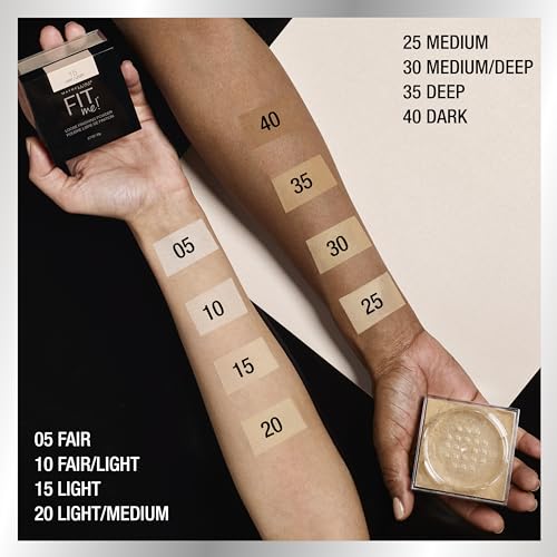 Maybelline Fit Me Loose Finishing Powder Light Medium 0.7oz - Mineral Face Makeup