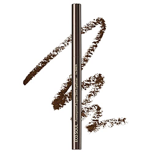 THESAEM Eco Soul Powerproof Eyeliner - Smudge-Proof Gel, Choco Brown