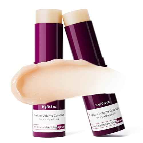 Calcium Balm Stick, Calcium Volume Multi Balm, 2pc Collagen All-in-One Moisturing Multi Stick for Face Eye Neck Hydrating Make Up Base Mist Moisture