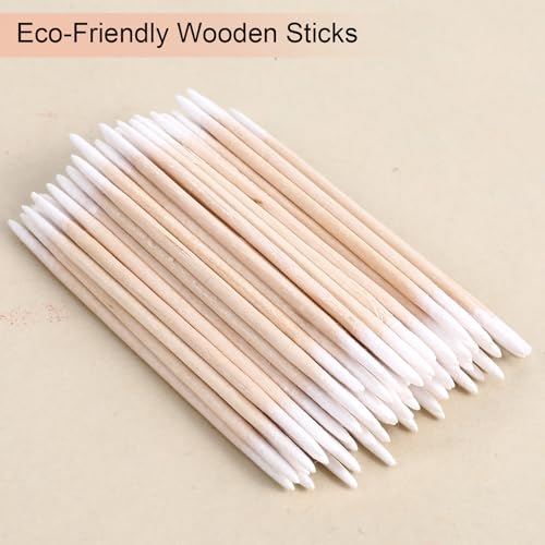 500 Pcs Double-Ended Cotton Swabs for Makeup & Cleaning