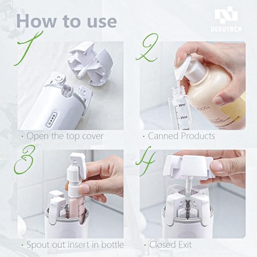 4-in-1 Travel Dispenser Bottles – Leak Proof TSA Compliant