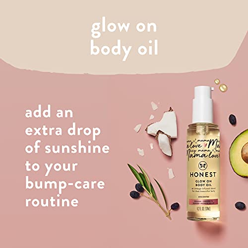 The Honest Company Mama Body and Belly Bump Love Bundle, Moisturizing Plant Based Oil and Stretch Mark Butter Cream