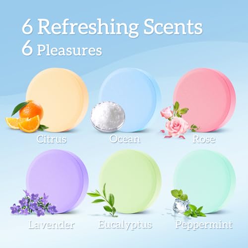 Shower Steamers Gift Set - 6 Natural Fragrance Bombs for Relaxation