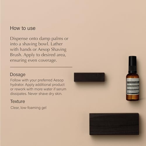 Aesop Moroccan Neroli Shaving Serum | Razor Bump Treatment | Calms and Softens Skin | Maximum Slip For Razor-Close Shave | 60 mL / 2 oz