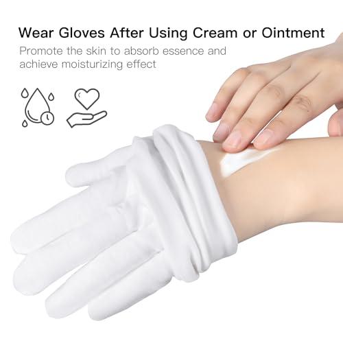 BESSLEE Cotton Moisturizing Gloves and Socks Set - Overnight Hand & Foot Spa