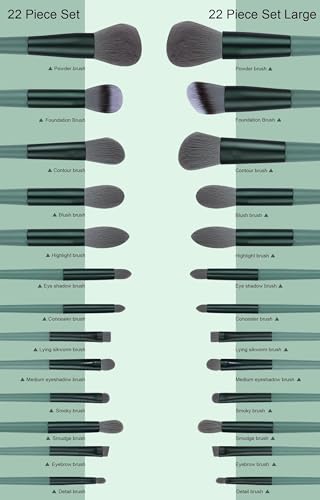 Koccido 22-Piece Makeup Brush Set with Storage Bag