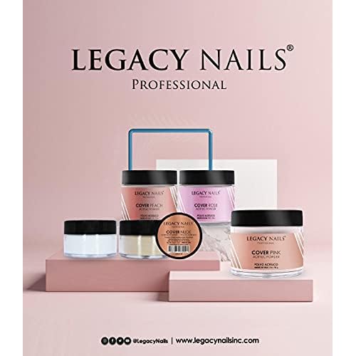 Legacy Nails Professional Cover Acrylic Powder, 8 ounces - Ideal For French Nail Art, Create Nail Art, Nail Extension That Provide a Healthy, Natural Look To Nails (NATURAL)