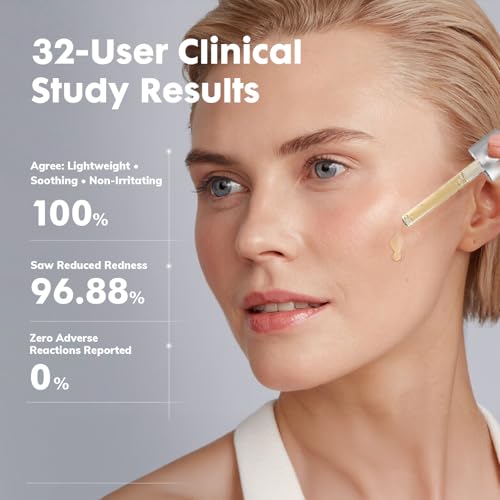 Dermasof Olive Facial Serum with Hyaluronic Acid, Matrixyl 3000 & Peptides, Anti Aging Serum for Face, Hydrating & Calming Formula to Help Relieve Redness & Repair Skin, Made in USA, 1 Fl Oz (30ml)