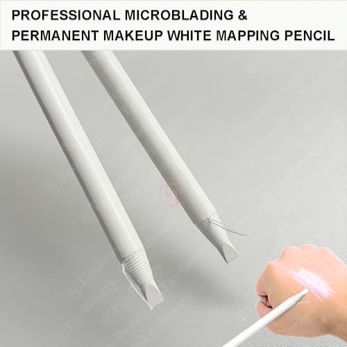 DuBeauty Microblading Mapping Pencil Set - 3pcs Waterproof Eyebrow & Lip Tattoo Pencils