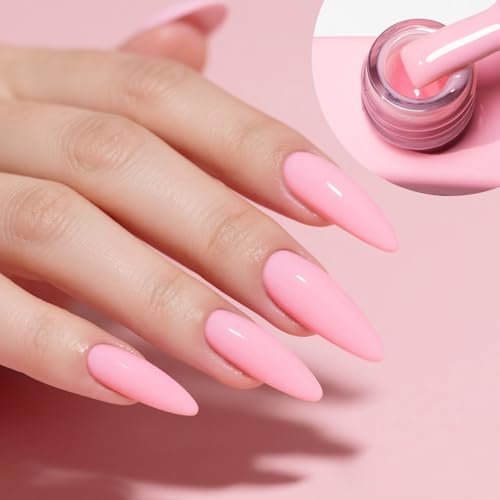 CANNI Rubber Base Gel Nail Polish Set - 6 Pcs 9ml Pink Soak Off Gel Kit