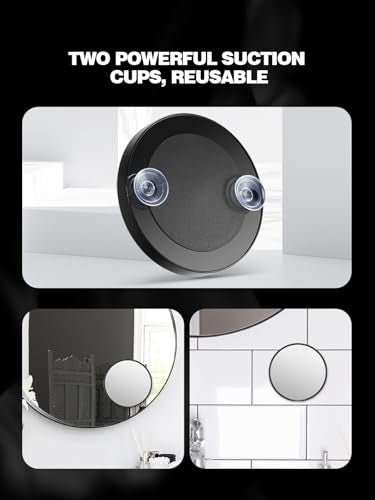 10X Magnifying Makeup Mirror with Suction Cups & Tweezers Set - 3.5"