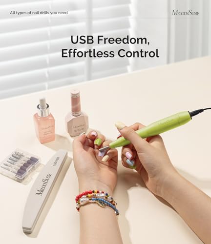 MelodySusie USB Nail Drill PC120I - Macaron Green, Professional Manicure Tool