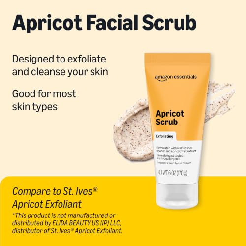 Exfoliating Apricot Face Scrub - 6 Ounce Facial Cleanser - Pack of 1