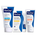 PanOxyl Complete Acne Clearing Routine Bundle - Acne Foaming Wash Benzoyl Peroxide 10%, PM Balancing Repair Moisturizer, PM Overnight Spot Patches & Adapalene 0.1% Leave-On Gel