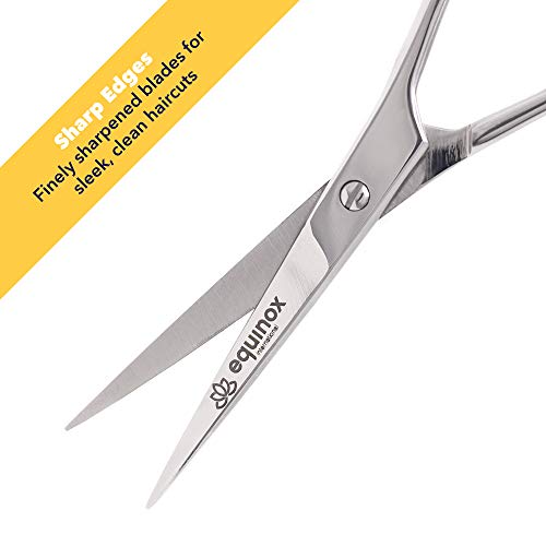 Equinox 6.5" Professional Hair Cutting Scissors for Men & Women - Ice Tempered, Silver