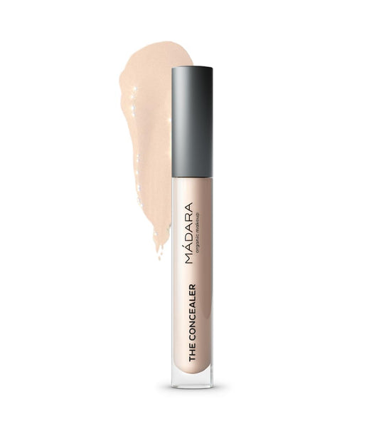 MÁDARA Organic Skincare | Luminous Perfecting Concealer 15 VANILLA – 4ml, Dewy finish, With hyaluronic acid, Natural concealer for dark circles and blemishes, Vegan, COSMOS natural certified.