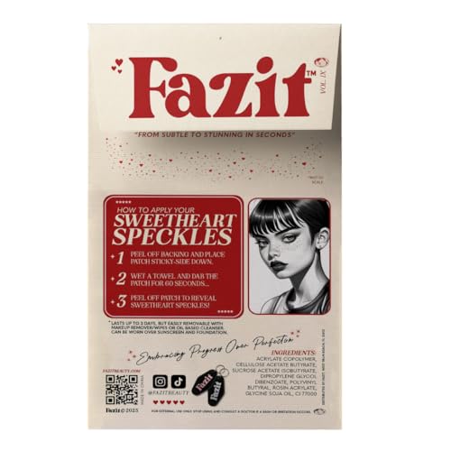Fazit Glitter Makeup Patches - Sweetheart Speckles Face