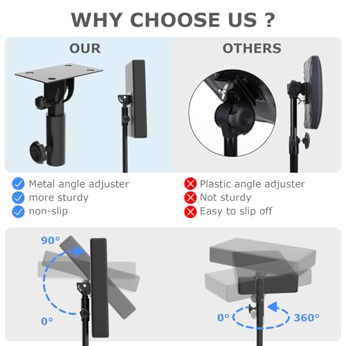 ZHOOGE Tattoo Armrest Stand with Tray, 26-38in Height, 360° Rotation