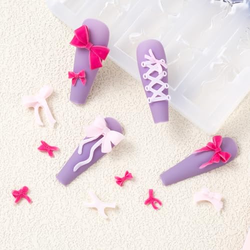 Bowknot Silicone Nail Molds for DIY Nail Art - 1 Pc