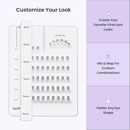 imPRESS Lash Clusters Classic Wispy 8mm-16mm Lashes