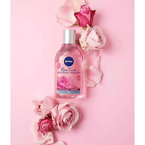 NIVEA MicellAIR Rose Touch Dual-Phase Micellar Cleansing Water 400 ml ? Refreshing Facial Cleanser and Makeup Removal Solution with Rose Water for Everyday Skin Care