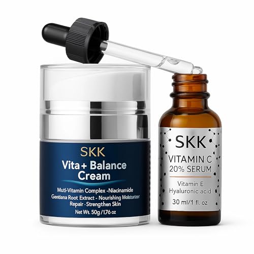 Vitamin C Facial Serum & Collagen Face Moisturizer Set ? Brightening, Firming, and Hydrating Skincare Set for All Skin Types