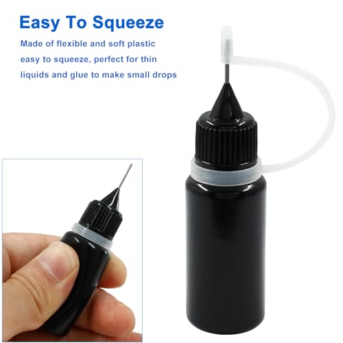 10ml Precision Tip Applicator Bottle, 10 Pack Black