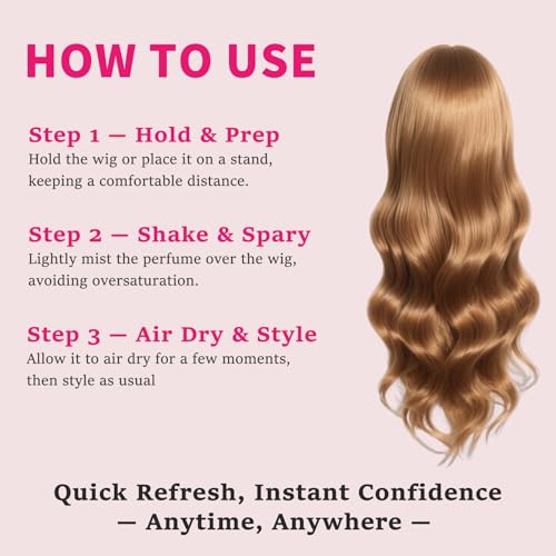 Synthetic Wig Perfume Mist - Odor Neutralizer & Shine Spray