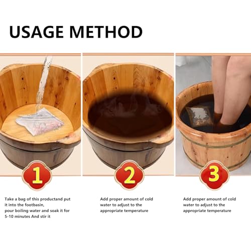 Natural Chinese Herbal Foot Bath Soak Bags - 30 Pack (900g) for Sleep