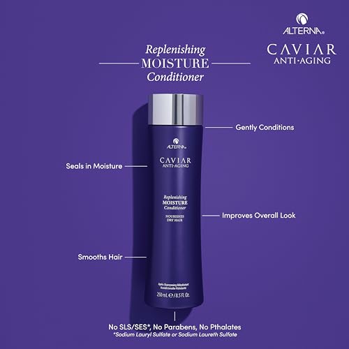 Alterna CAVIAR Anti-Aging Replenishing Moisture Conditioner | For Dry, Brittle Hair | Protects, Restores & Hydrates | Sulfate Free
