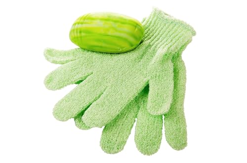 Exfoliating Bath Gloves Pack of 4 Pairs - Gentle Body Scrubbing for Smooth Skin