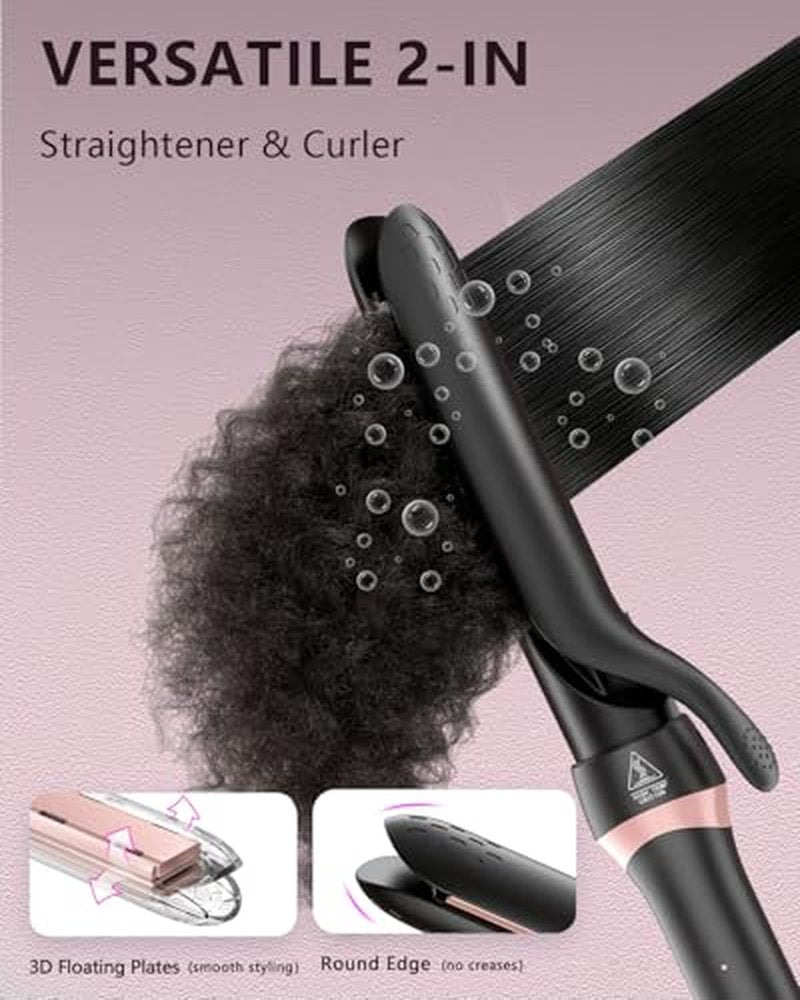 Aduarjo 5-in-1 Curling Iron Set with Flat Iron - All Hair Types