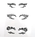 Black Fabric Eye Shadow Tattoo Stickers – Reusable Eyeliner Face Decals