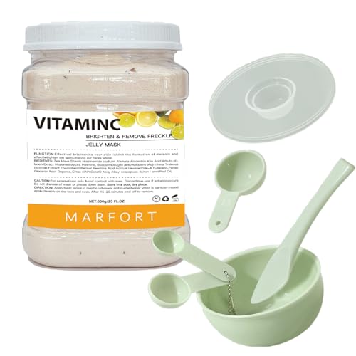 Jelly Mask for Facials Peel-Off Powder Hydrojelly Mask Peel Off Face Masks SkinCare Combination with Professional Skincare Spa Moisturizing & Hydrating 23 Fl Oz (Vitamins C)