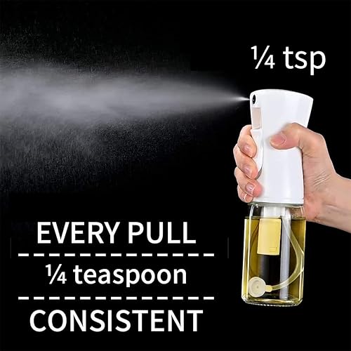 Olive Oil Sprayer Bottle - 6.7oz Glass Mister for Cooking