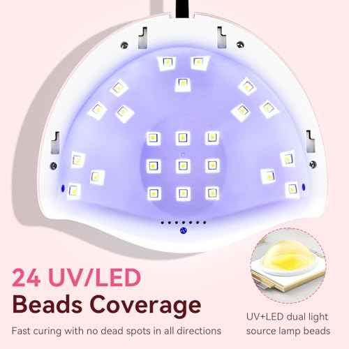 JODSONE Quick U V LED Nail Lamp with 4 Timer Settings Auto Sensor Nail Dryer Pink
